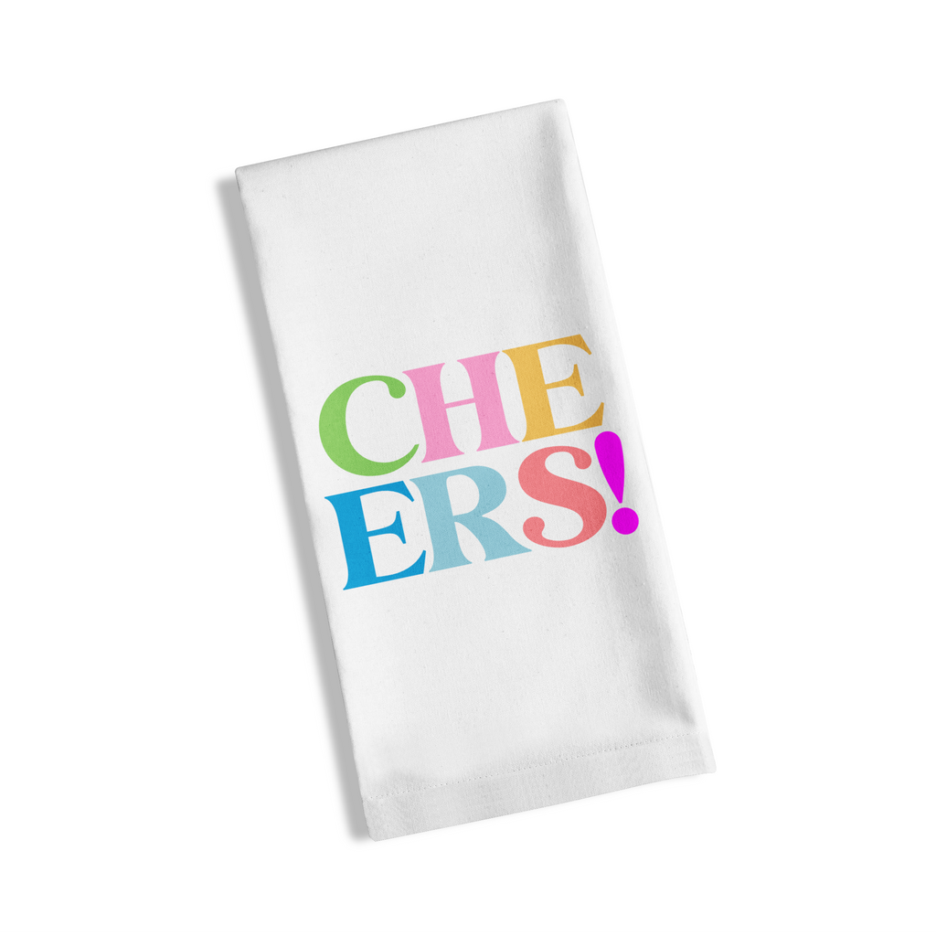 Tea Towel - Graphic Cheers - New!