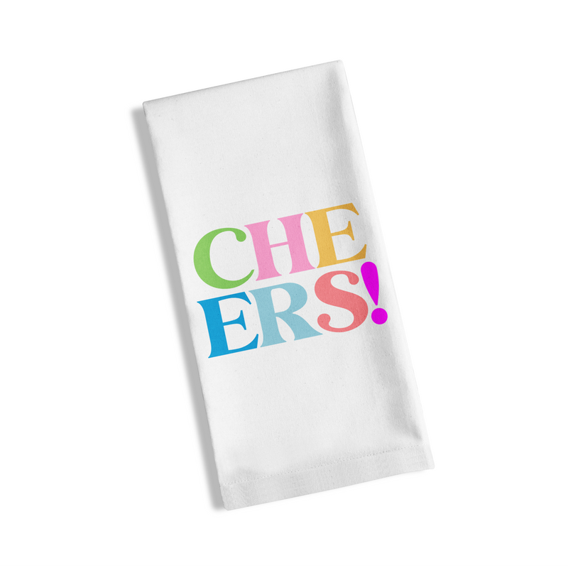 Tea Towel - Graphic Cheers - New!