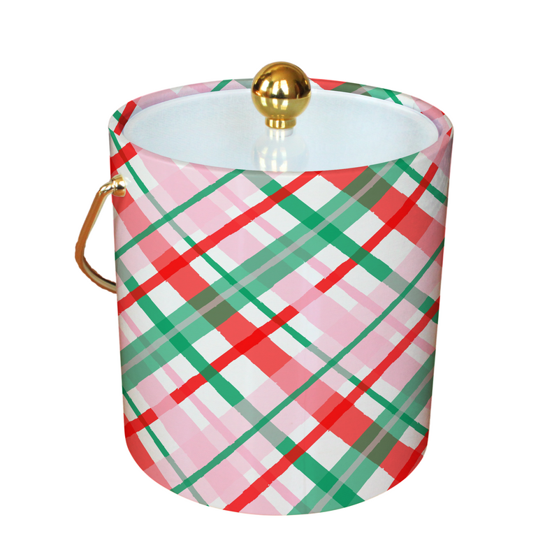 Christmas Plaid Ice Bucket