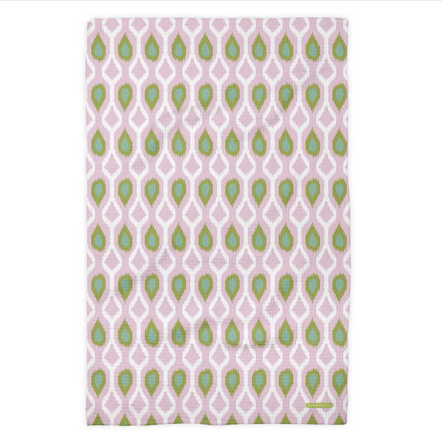 Waffle Weave Kitchen Towel Bundle - Ikat Lilac