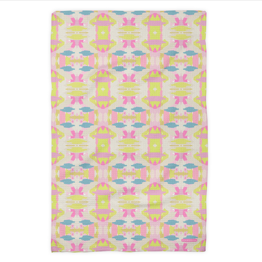 Waffle Weave Kitchen Towel Bundle - Mila Citrus Pink