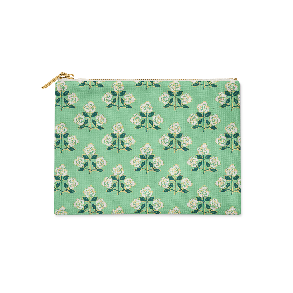 Small Flat Zip Pouch - Betsy Green - New!