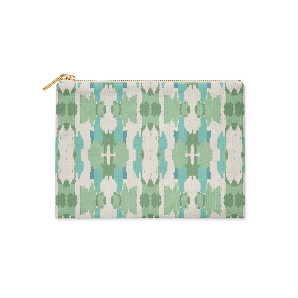 Small Flat Zip Pouch - Mitzy Green - New!