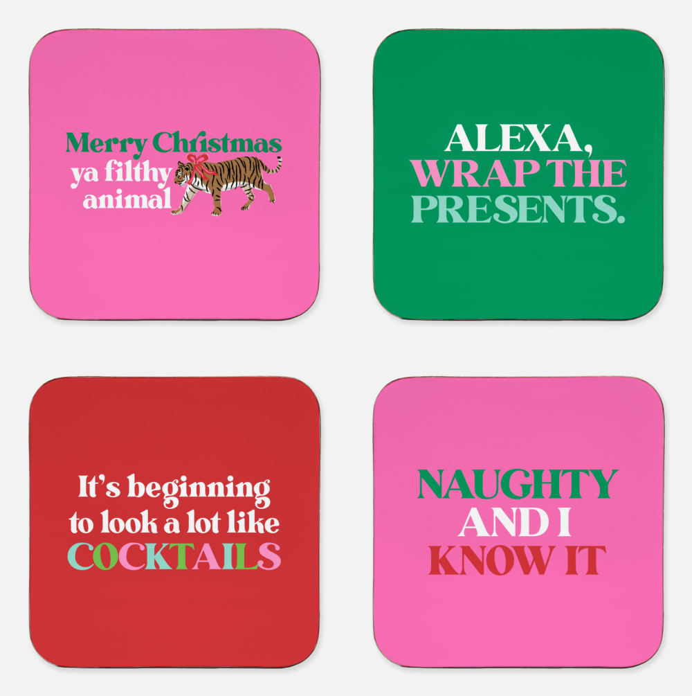 Holiday Quotes ll Coaster Set - New!