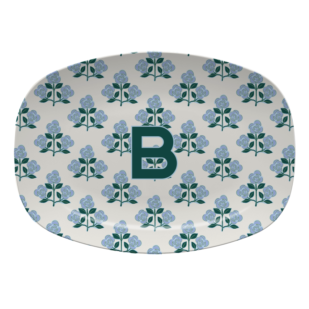 Single Initial Platter Betsy - Blue