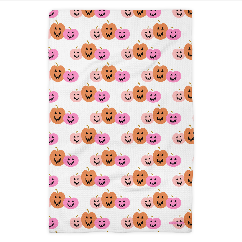 Waffle Weave Kitchen Towel - Pumpkins