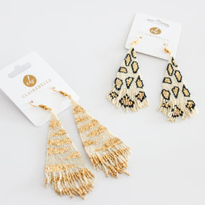 Tiger Stripe Fringe Earrings