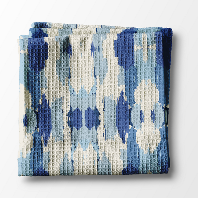 Waffle Weave Kitchen Towel - Belmont Blue