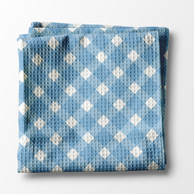 Waffle Weave Kitchen Towel - Gingham