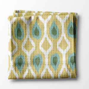 Waffle Weave Kitchen Towel Bundle - Ikat Yellow