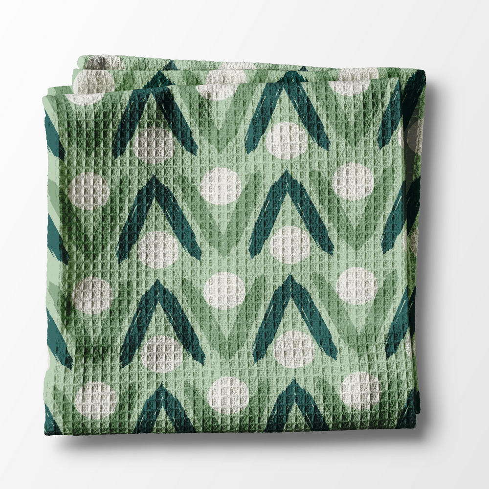 Waffle Weave Kitchen Towel - Lana Green