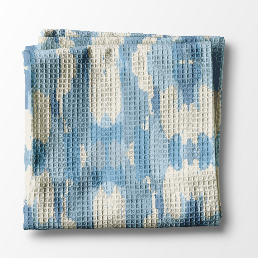 Waffle Weave Kitchen Towel Bundle - Mitzy Blue