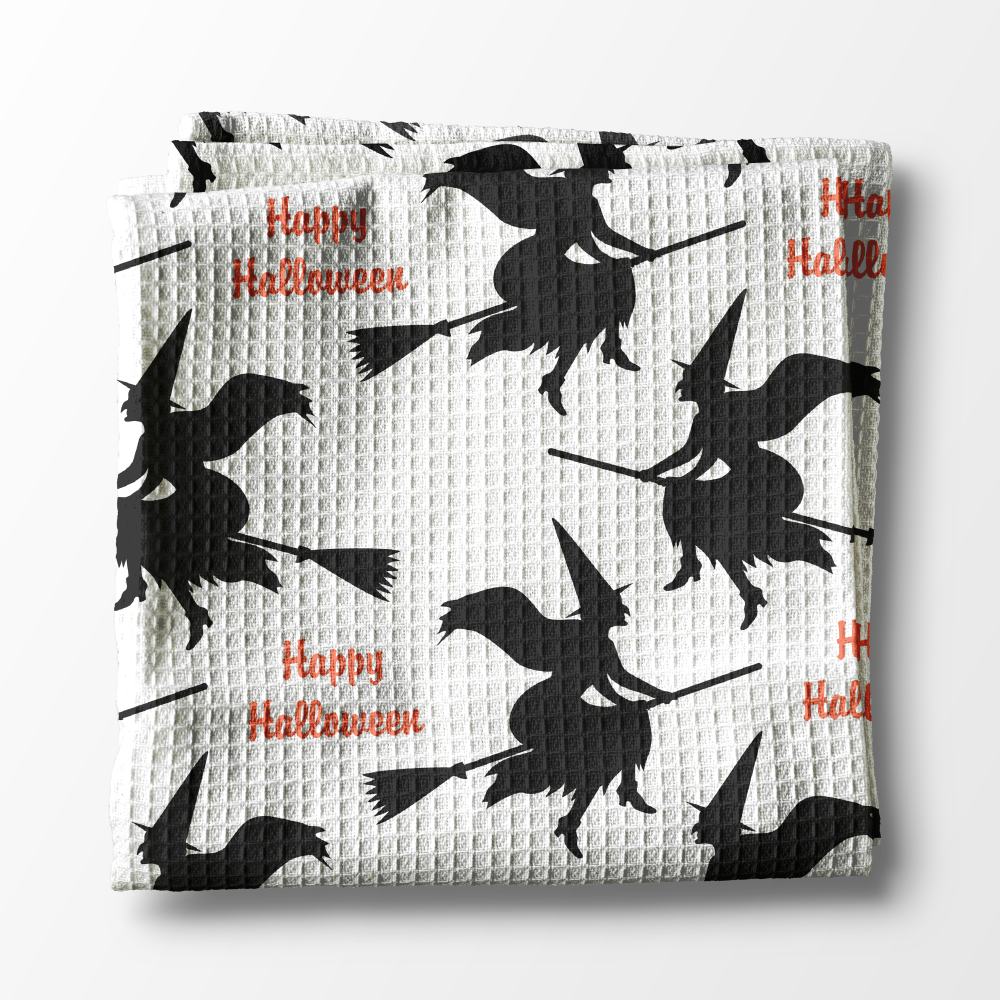 Waffle Weave Kitchen Towel - Witches