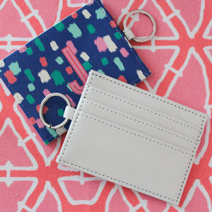 Cabana Single Initial Card Case with Your Initial