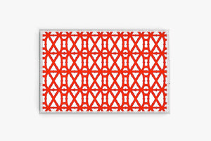 Bamboo Red Holiday Acrylic Tray