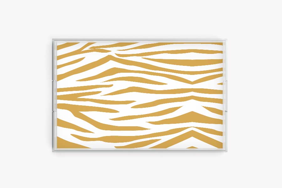 Holiday Jungle Stripe Acrylic Tray