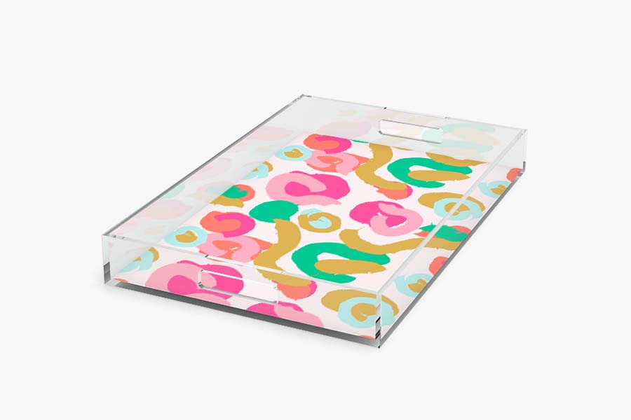 Brushstrokes Acrylic Tray - Artful 