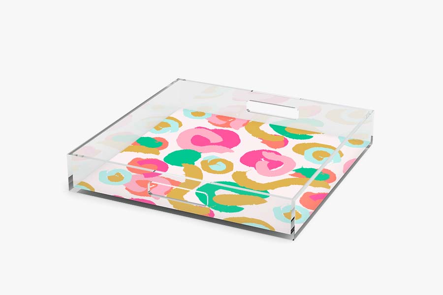 Brushstrokes Acrylic Tray - Artful 