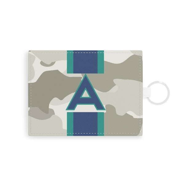 Camo Single Initial Card Case