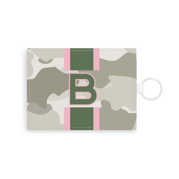 Camo Single Initial Card Case