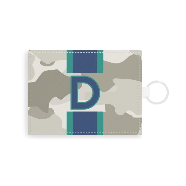 Camo Single Initial Card Case