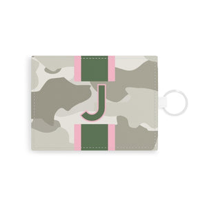 Camo Single Initial Card Case