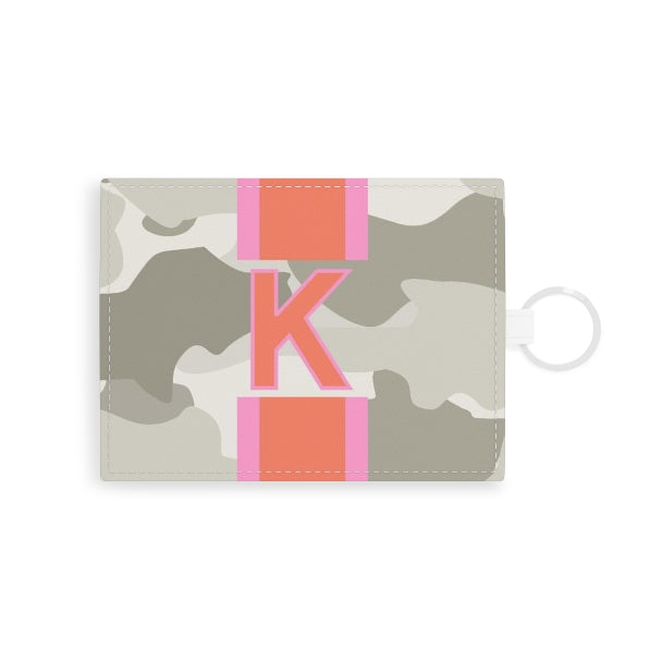 Camo Single Initial Card Case