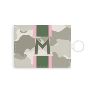 Camo Single Initial Card Case