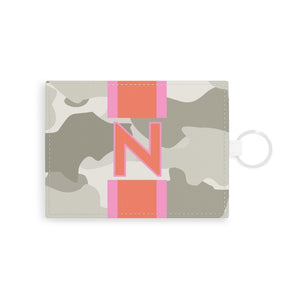 Camo Single Initial Card Case