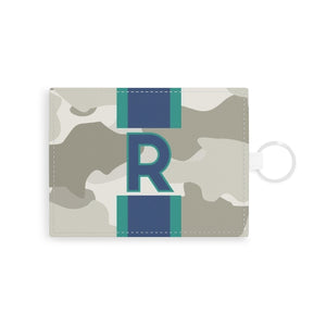 Camo Single Initial Card Case