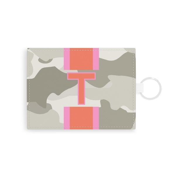 Camo Single Initial Card Case