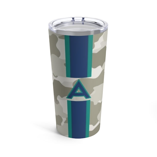 Camo Single Initial Large Tumbler