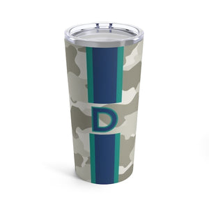 Camo Single Initial Large Tumbler