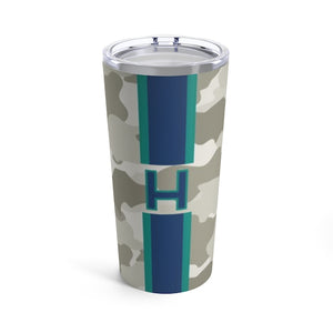 Camo Single Initial Large Tumbler