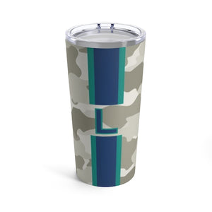 Camo Single Initial Large Tumbler