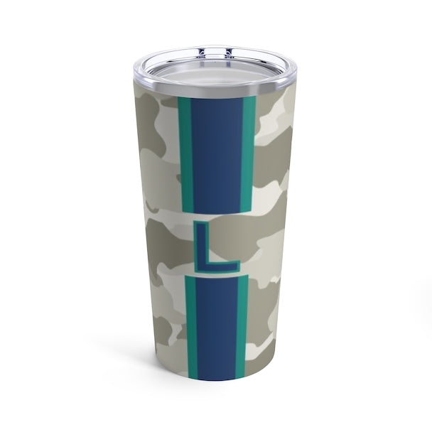 Camo Single Initial Large Tumbler