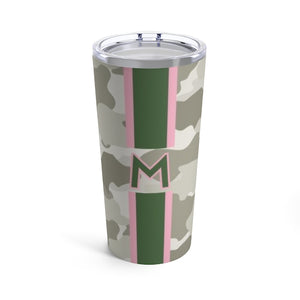 Camo Single Initial Large Tumbler