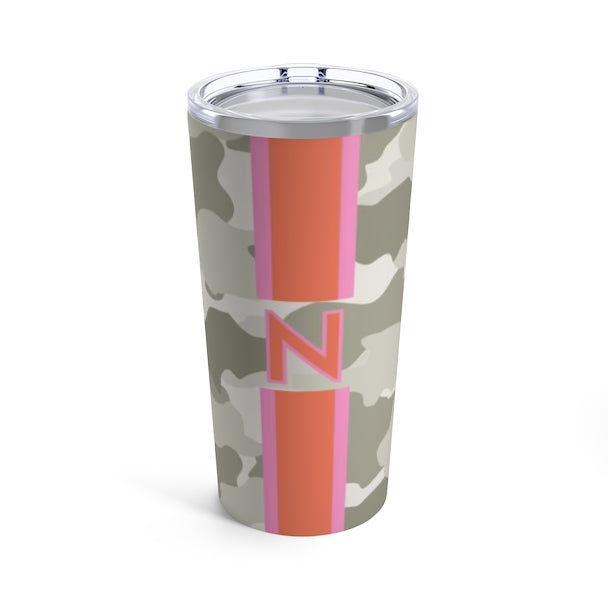 Camo Single Initial Large Tumbler