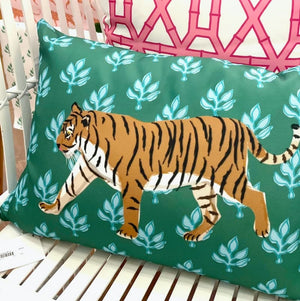 Tiger Flora Indoor/Outdoor Pillow - Square