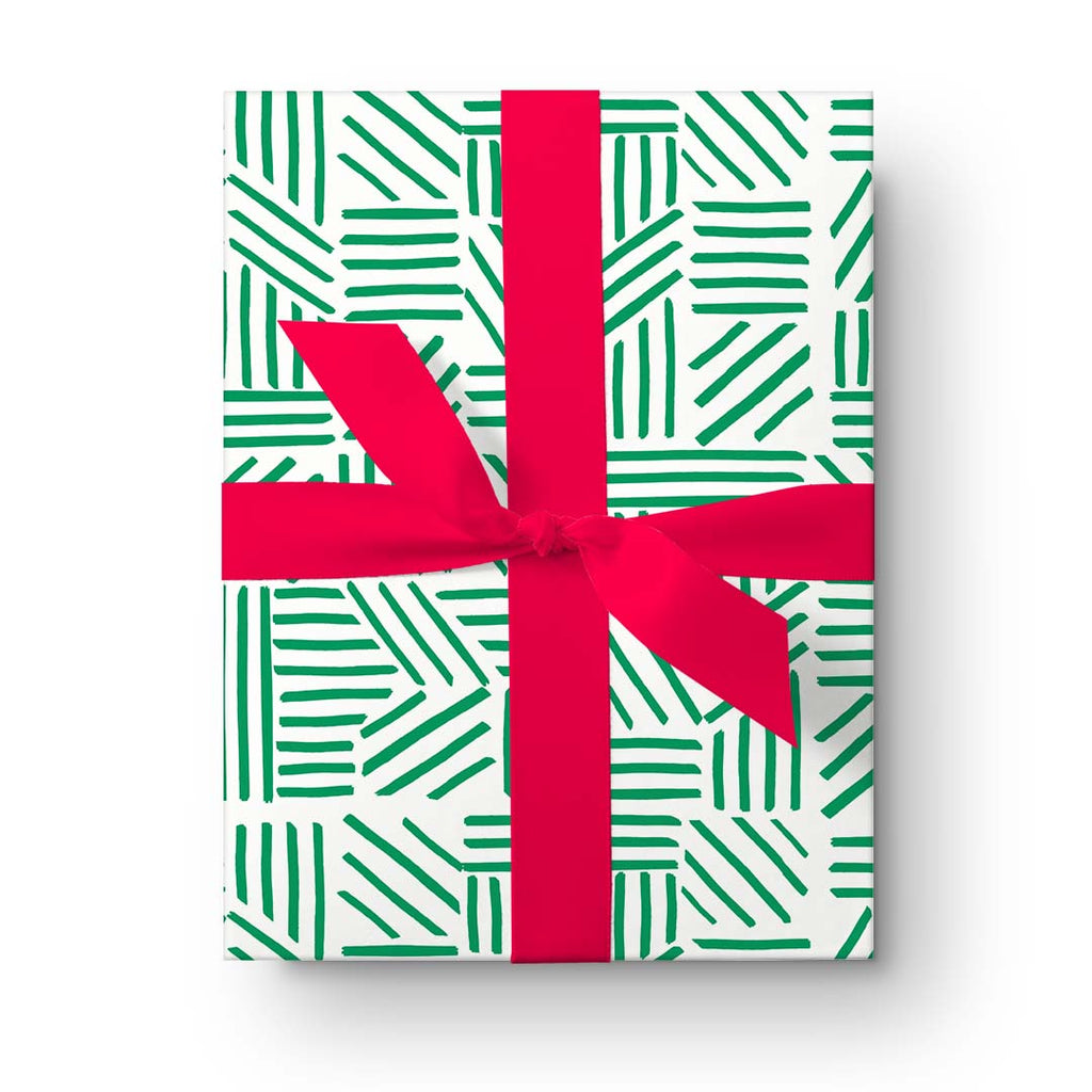 Holiday Gift Wrap - Mod Stripes