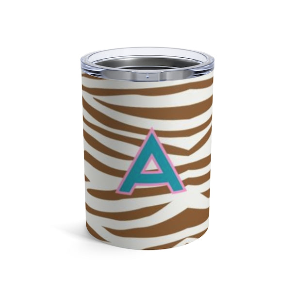 Jungle Stripe Single Initial Small Tumbler