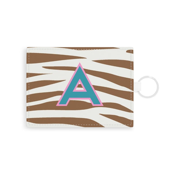 Jungle Stripe Single Initial Card Case