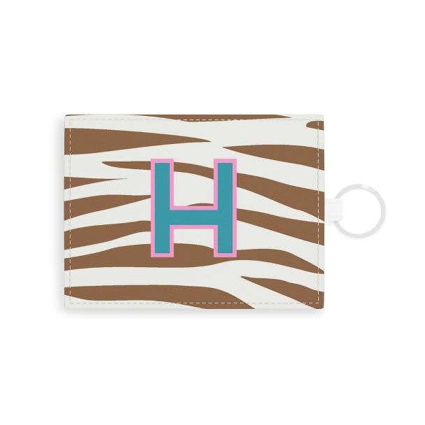 Jungle Stripe Single Initial Card Case