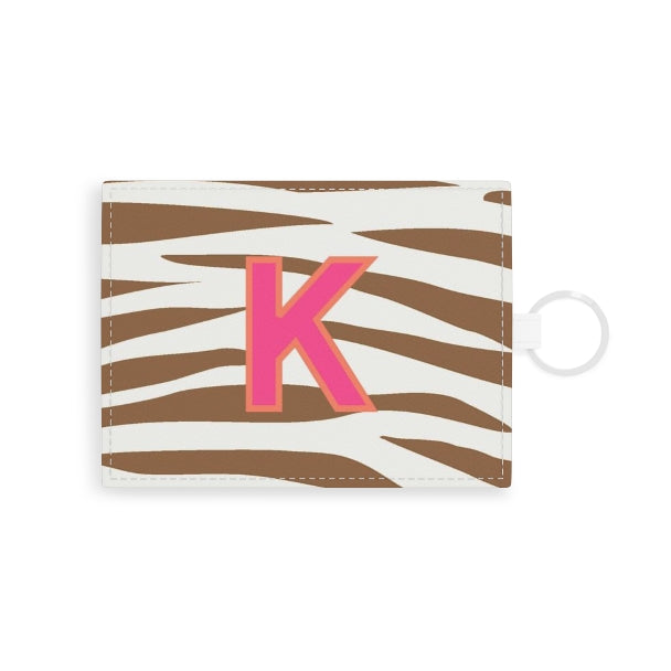 Jungle Stripe Single Initial Card Case