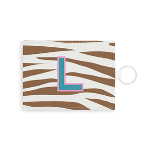 Jungle Stripe Single Initial Card Case