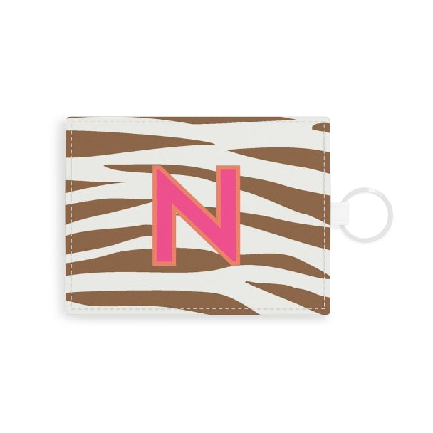 Jungle Stripe Single Initial Card Case