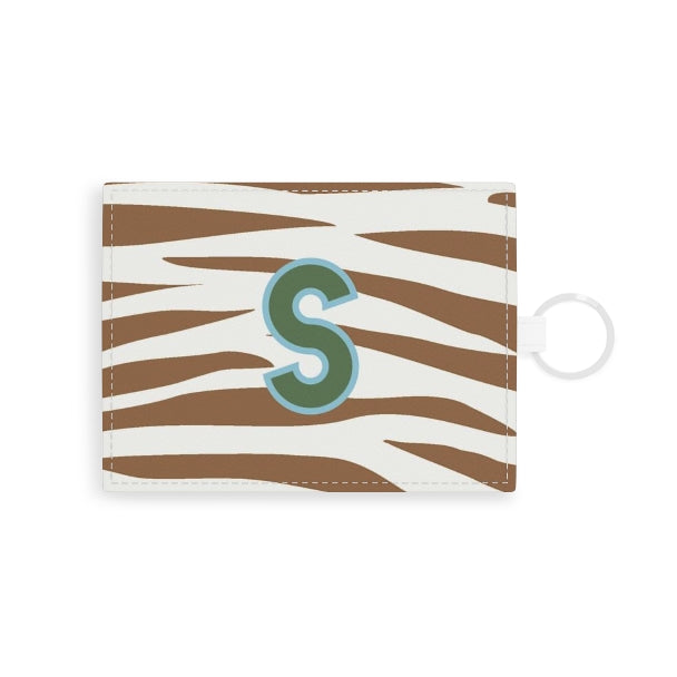 Jungle Stripe Single Initial Card Case