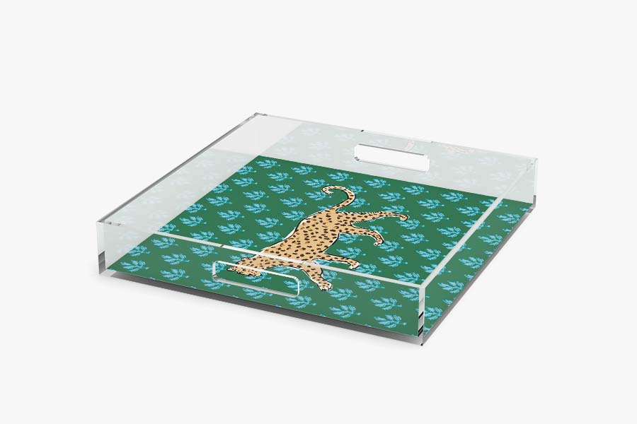 Flora Leopard Acrylic Tray