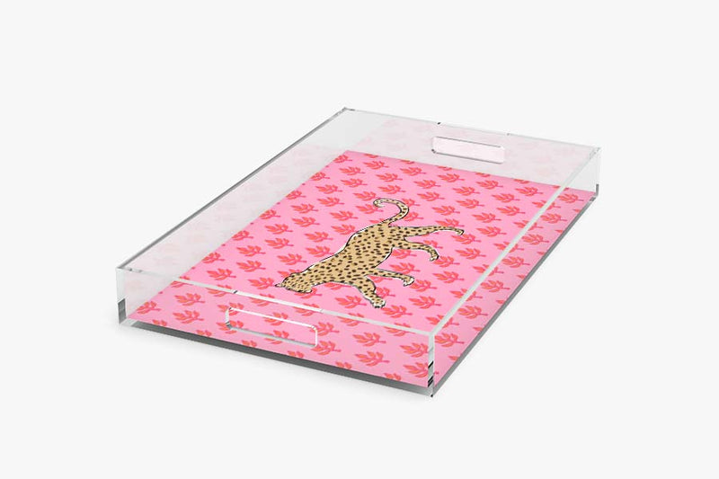 Flora Leopard Acrylic Tray