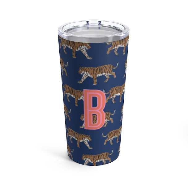 Tiger Single Initial Large Tumbler